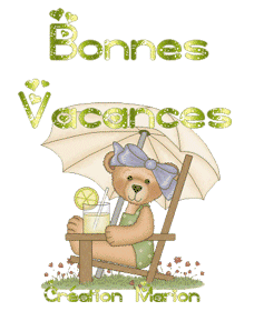 Gifs Bonnes vacances ours